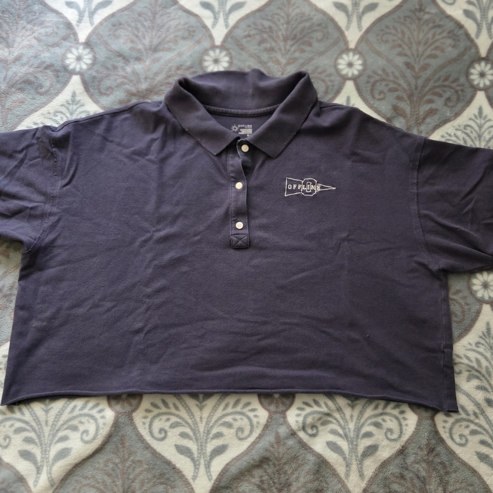 Aerie Blue Navy Crew Neck Sweatshirt